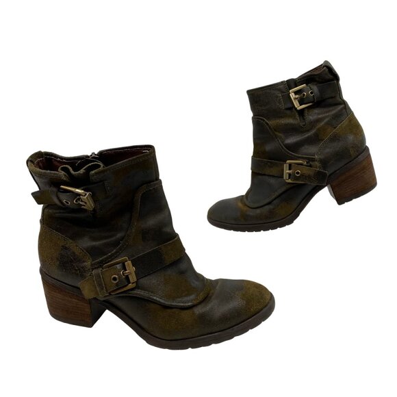 Donald J. Pliner Green Leather Ankle Boots | Women’s Size 8 - Picture 1 of 7